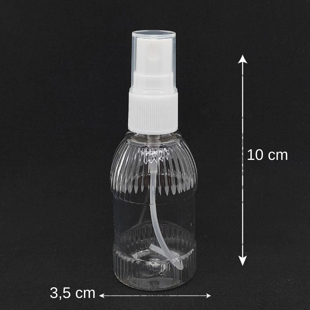 50 cc Pet Çizgili Silindir Şişe - Sprey Başlık