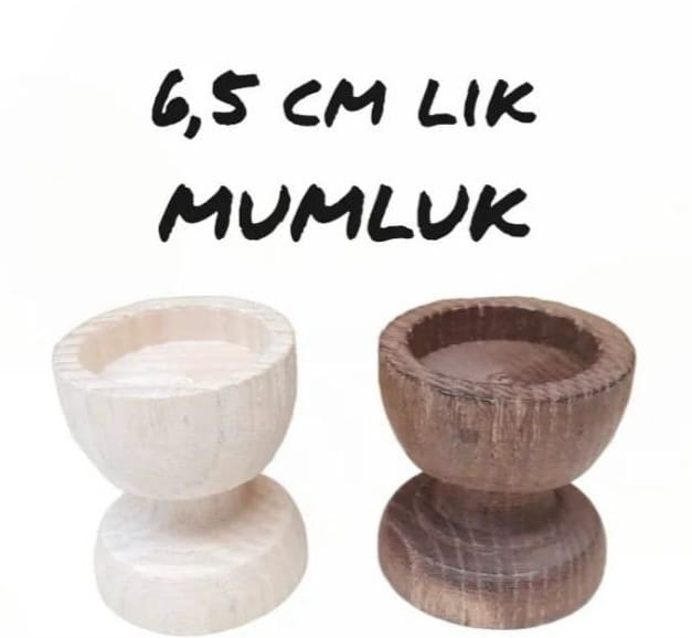 Ahşap Tealight Kadeh Mumluk