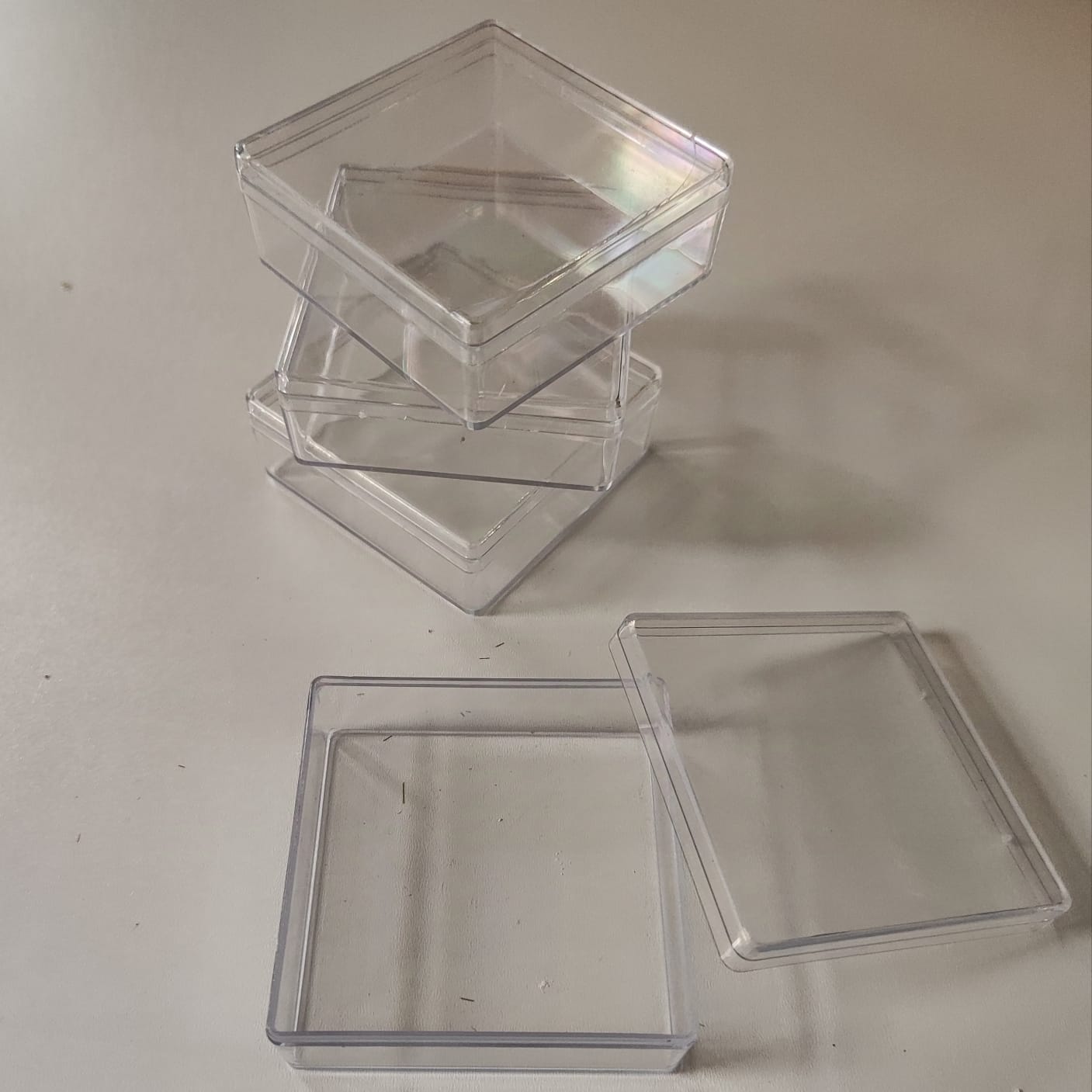 8*8*3 cm mika şeffaf kutu