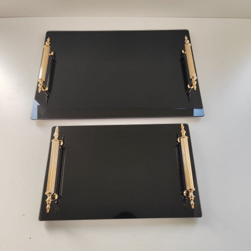 İkili Siyah Tepsi Seti