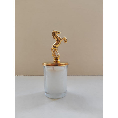 Şaha Kalkmış At Kapaklı Shot Bardak Mum