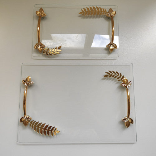 Şeffaf İkili Tepsi Yaprak