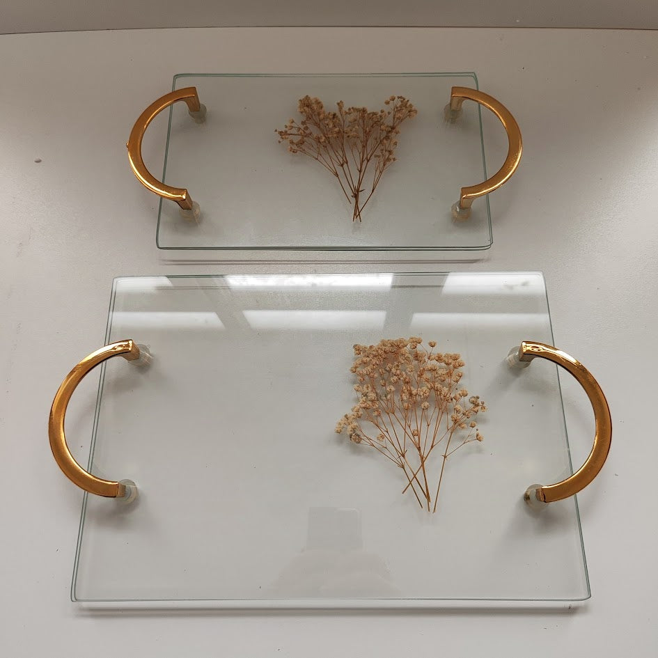 Çift Cam Şeffaf Cipso Tepsi U kulp