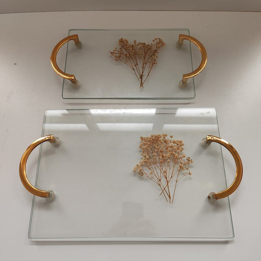 Çift Cam Şeffaf Cipso Tepsi U kulp