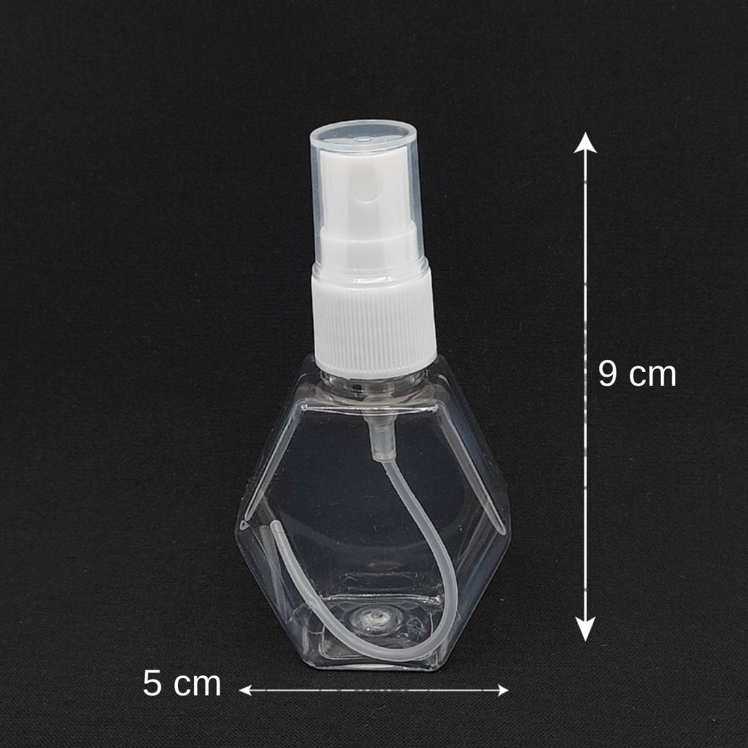 50 cc Pet Altıgen Şişe - Sprey Başlık