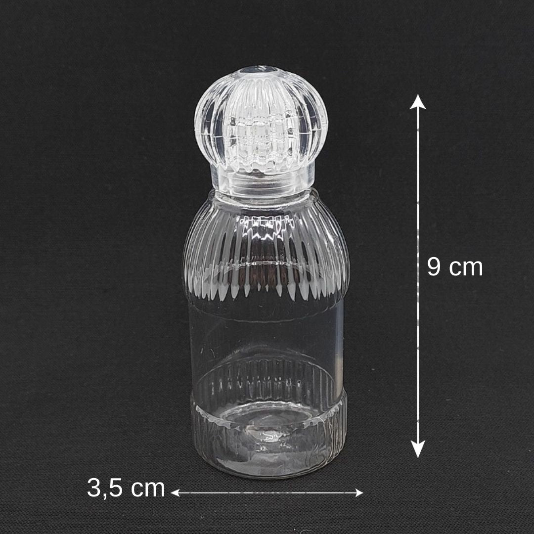 50 cc Pet Çizgili Silindir Şişe - Damla Kapak