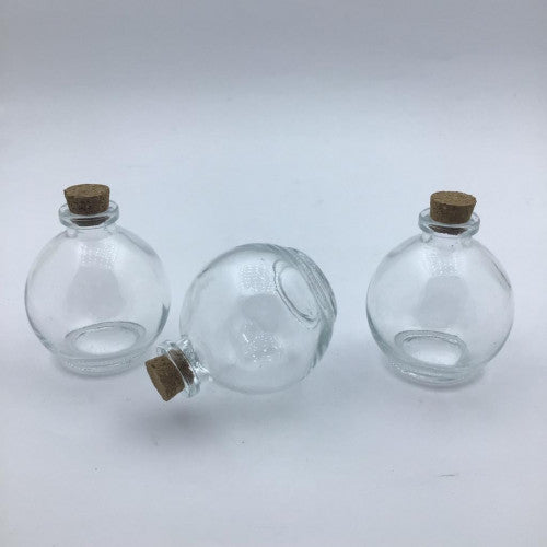 Mantar Tıpalı Top Cam Şişe