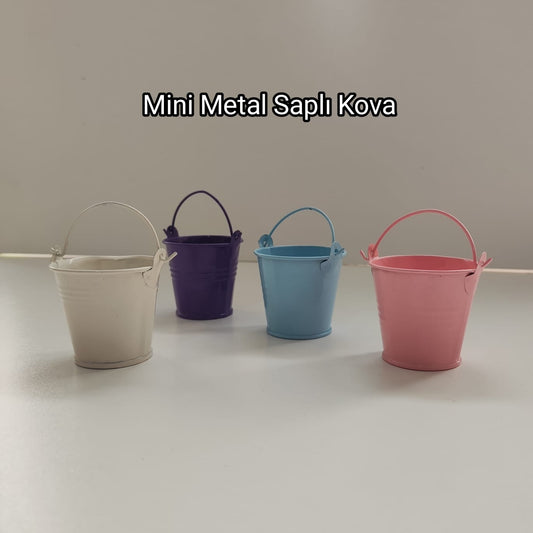 Mini Metal Saplı Kova