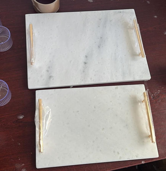 İkili Mermer Tepsi Seti