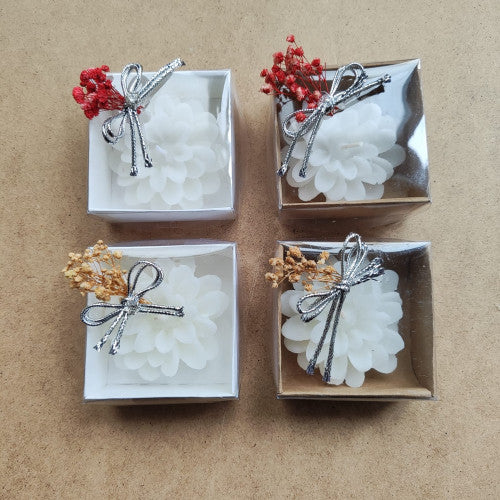 Süslü Kutulu Lotus Mum